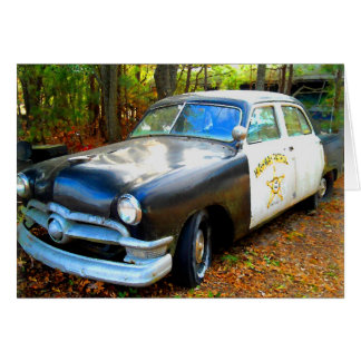 Old Fifties Highway Patrol Police Car