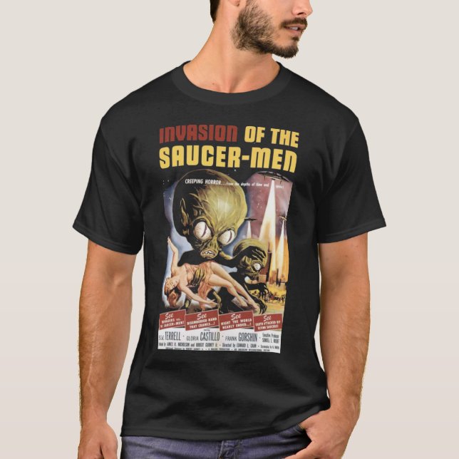 Old film poster - invasion of the saucer-men 1957  T-Shirt (Front)
