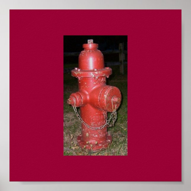 Old Fire Hydrant Poster (Front)