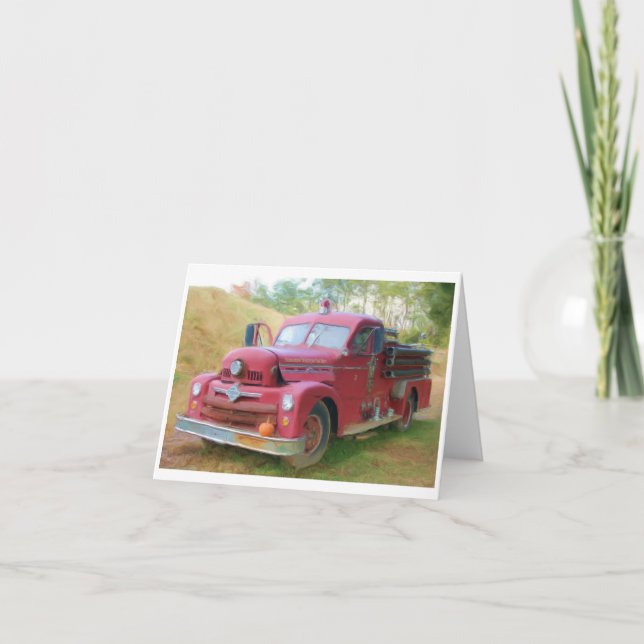 Old Fire Truck Card (Front)