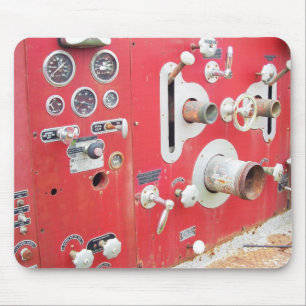 Old fire truck gadgets mouse mat