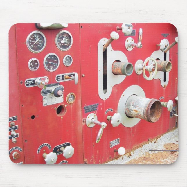 Old fire truck gadgets mouse mat (Front)
