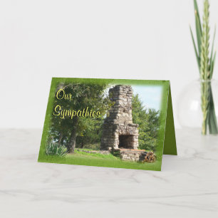 Old Fireplace Sympathies- any occasion-customise Card