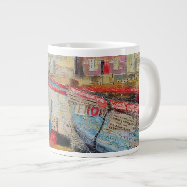 Old Fishing Boats 2013 Large Coffee Mug (Front Right)