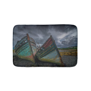 Old Fishing Boats Bath Mat
