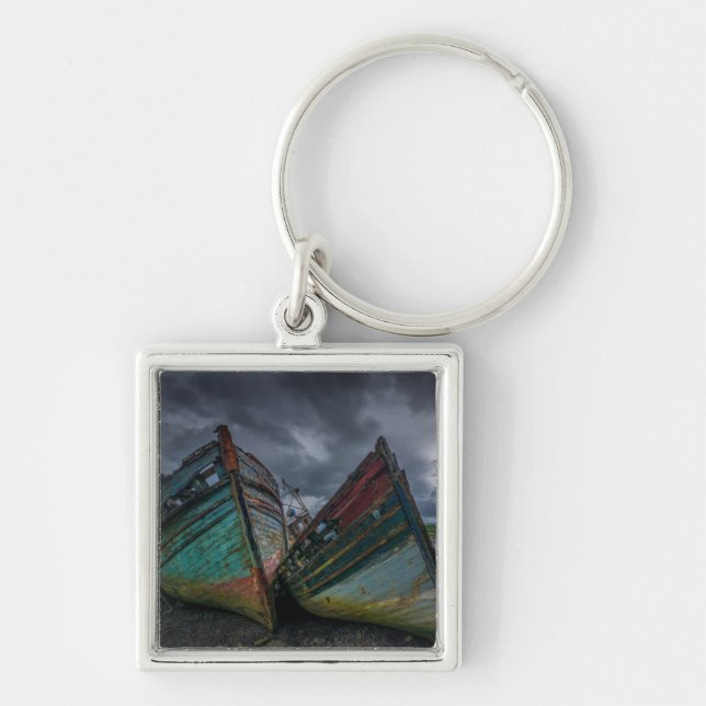 Old Fishing Boats Key Ring (Front)
