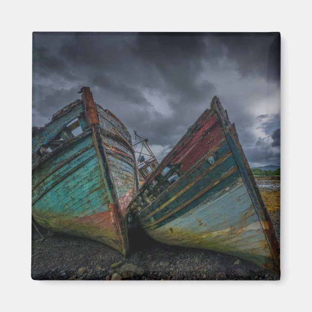 Old Fishing Boats Magnet (Front)