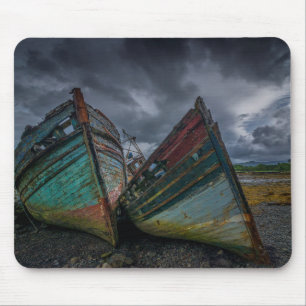 Old Fishing Boats Mouse Mat