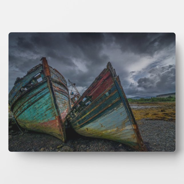 Old Fishing Boats Plaque (Front)