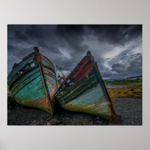 Old Fishing Boats Poster