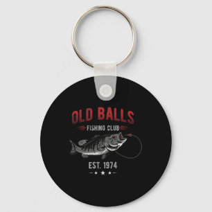 Old Fishing Club Est. 1974 Or Angler Birthday Key Ring