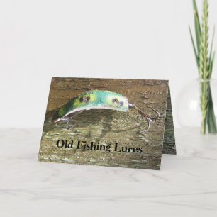 Old Fishing Lures Birthday Card