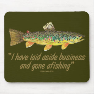 Old Fishing Words Mouse Mat