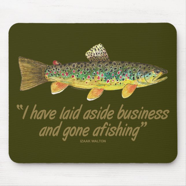 Old Fishing Words Mouse Mat (Front)