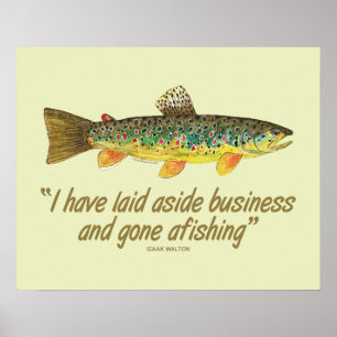 Old Fishing Words Poster