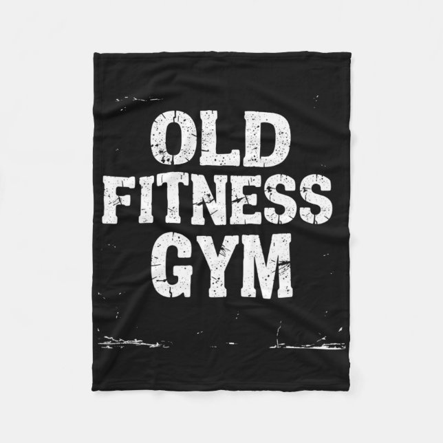 Old Fitness Gym  Fleece Blanket (Front)