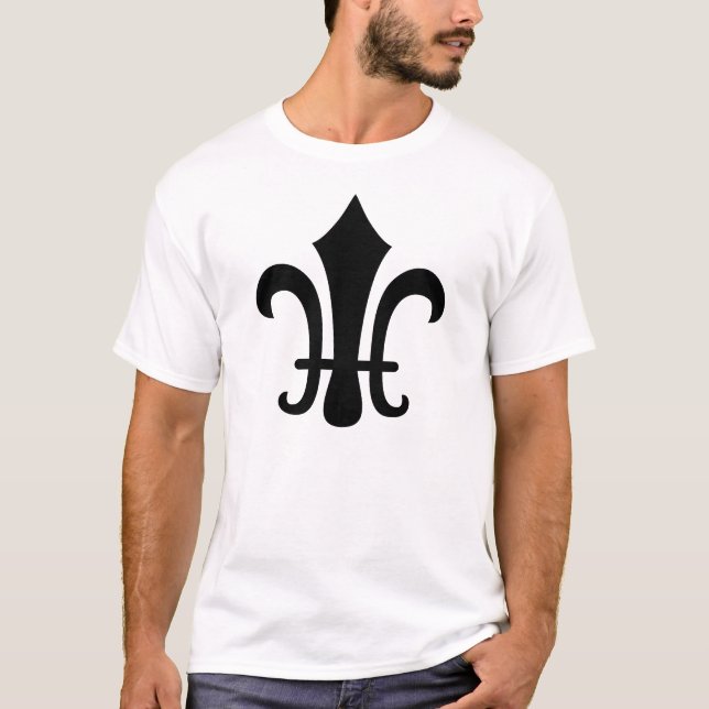Old Fleur De Lis Symbol T-Shirt (Front)