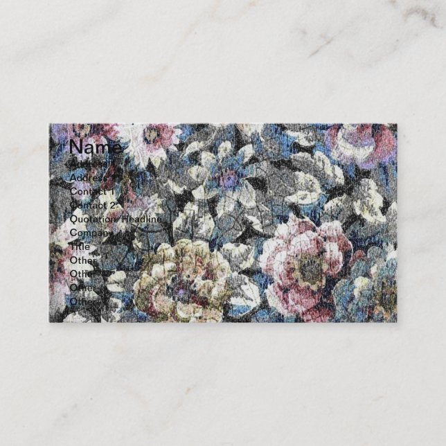 Old Floral Business Card (Front)