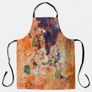 Old floral wallpaper, grunge vignette. apron