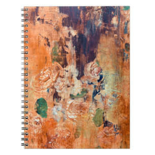 Old floral wallpaper, grunge vignette. notebook