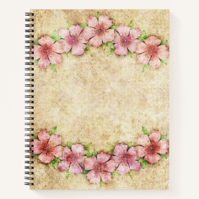 Old floral Wallpaper Notebook (Front)