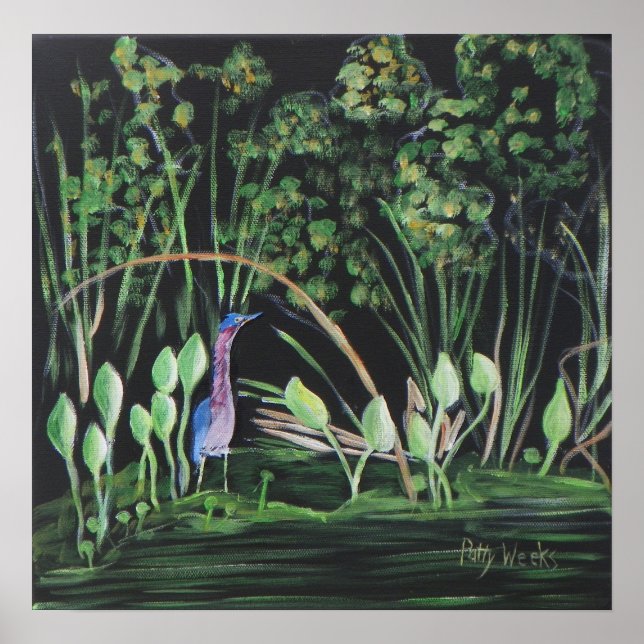 OLD FLORIDA WADING BIRD Poster (Front)