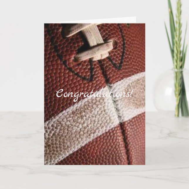 old football congratulations card (Front)