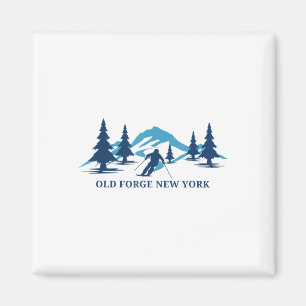 Old Forge New York Ski Resort Skiing Skier _1 Magnet