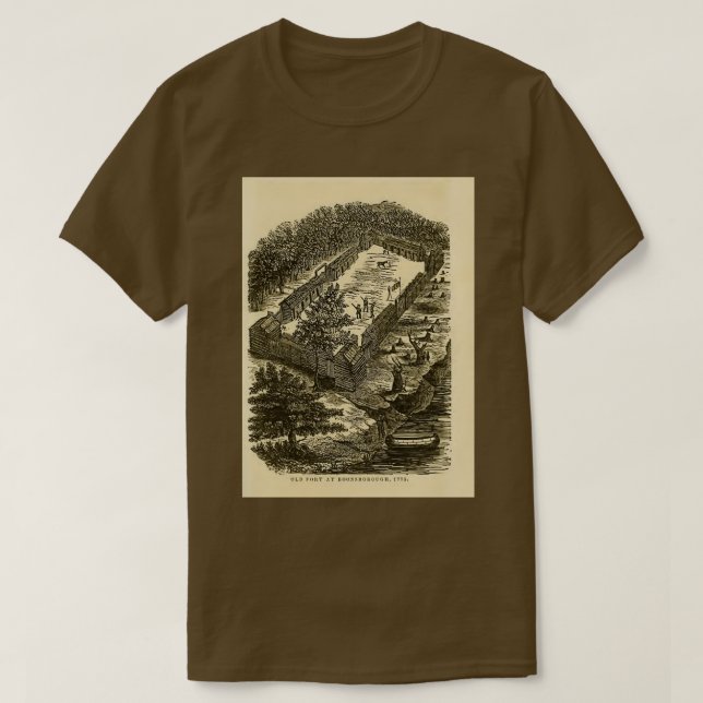 Old Fort at Boonsborough Boonesborough 1775 from t T-Shirt (Design Front)
