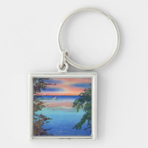 Old Fort Ontario Sunset View of Lake Ontario Key Ring