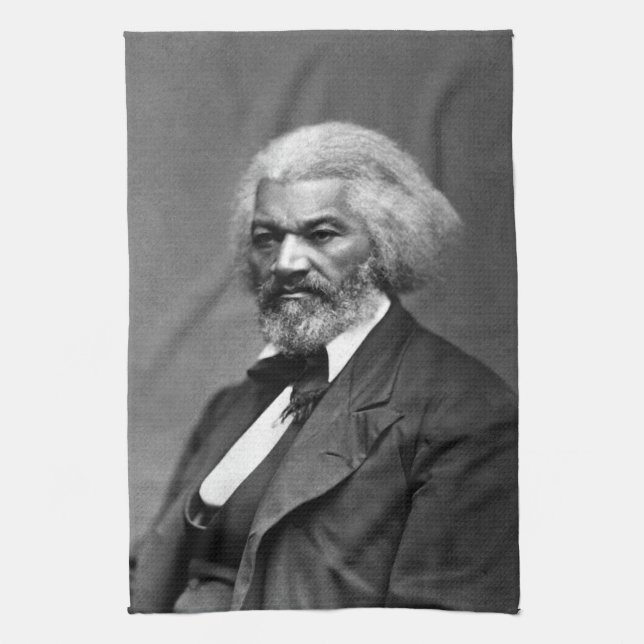 Old Fr3d3rick Bailey Douglas African American Hero Tea Towel (Vertical)