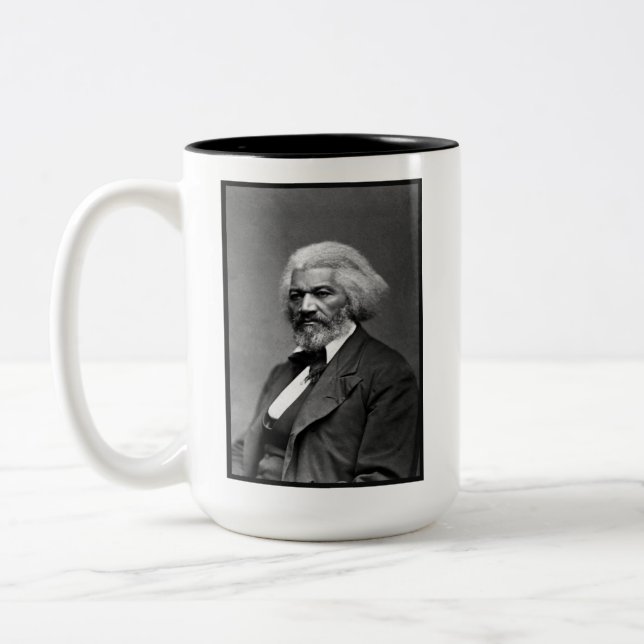 Old Fr3d3rick Bailey Douglas African American Hero Two-Tone Coffee Mug (Left)
