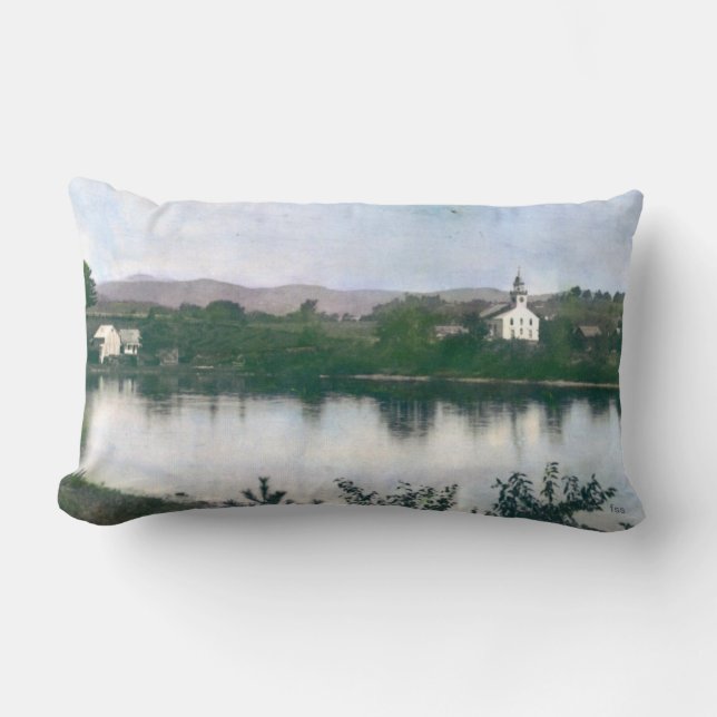 Old Free Meeting House at Bingham, Maine Lumbar Cushion (Front)