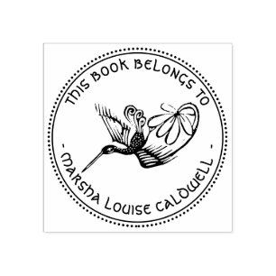 Old French Design Library Nameplate Stamp