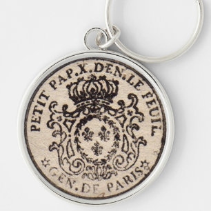 Old French Document Keychain