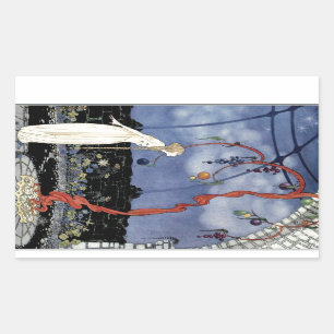 Old French Fairy Tales: A Tree of Marvellous Beaut Rectangular Sticker