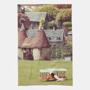 Old French Model Village Tea Towel