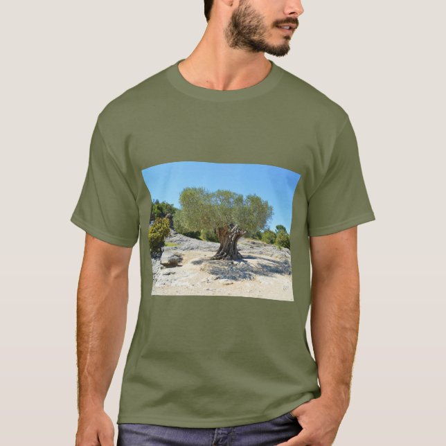 Old French olive tree fashion T-Shirt (Front)
