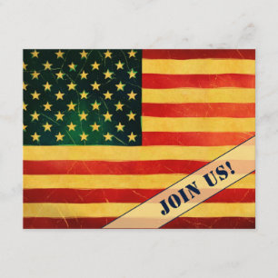 Old Friends American Flag Reunion Invitation