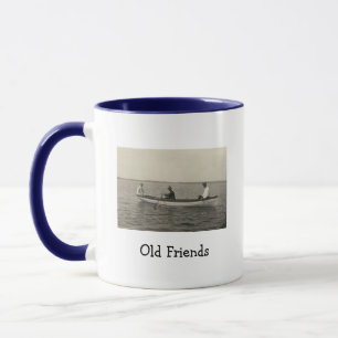 Old Friends Boating Antique Photo Coffee  Mug