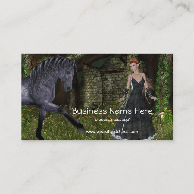 'Old Friends' - Elf & Black Horse Business Cards (Front)