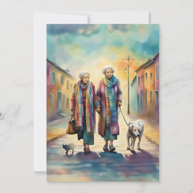 Old Friends Greeting Card (Front)