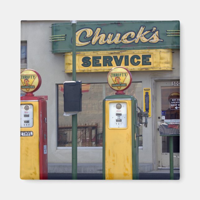 Old Gas Station Magnet (Front)