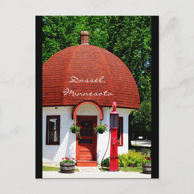 Old Gas Station Postcard (Front)