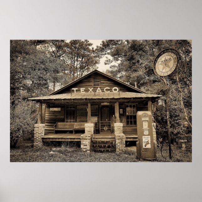 Old Gas Station Poster (Front)