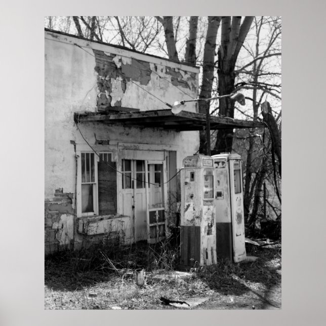 Old Gas Station Poster (Front)