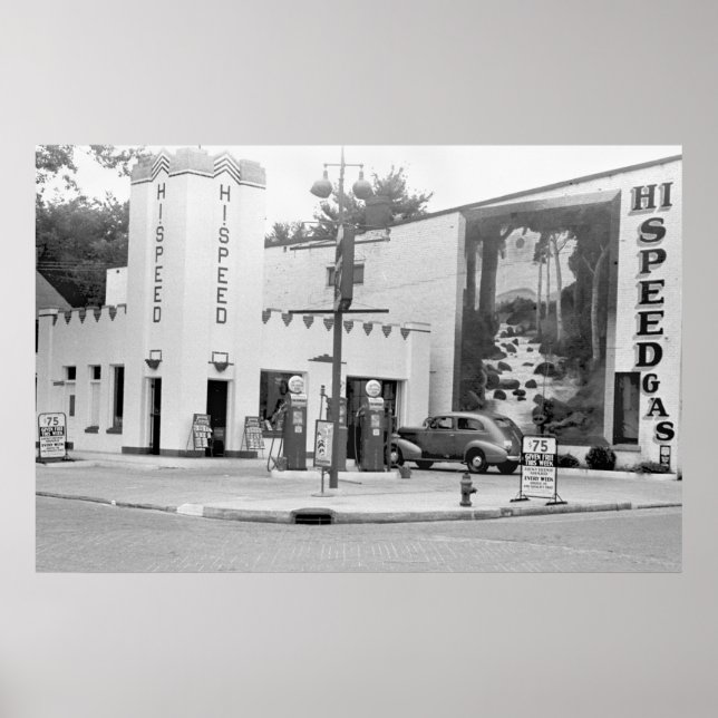 Old Gas Station Poster (Front)