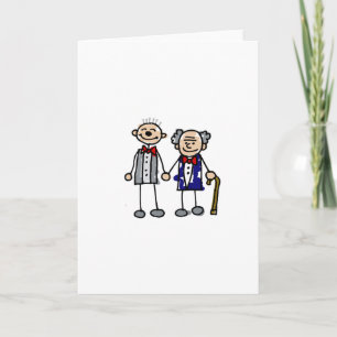 Old Gay Couple Card