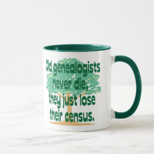 Old Genealogists Never Die Mug
