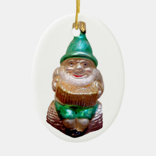 Old German Gnome Ceramic Tree Decoration